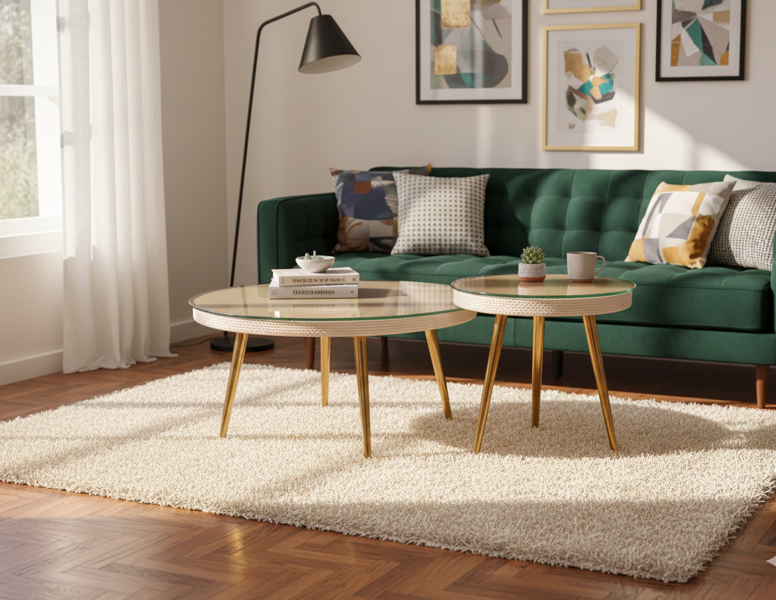 Arte Nesting Center Table Beige (Set of 2)