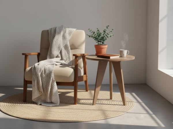 Trio Corner Table (DIY) - Tan Brown