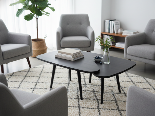 Trirow Nesting Center Table Laminate Grey (Set of 2)