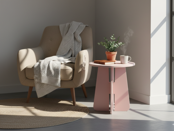 Quadz Corner Table (DIY) - Pastel Pink