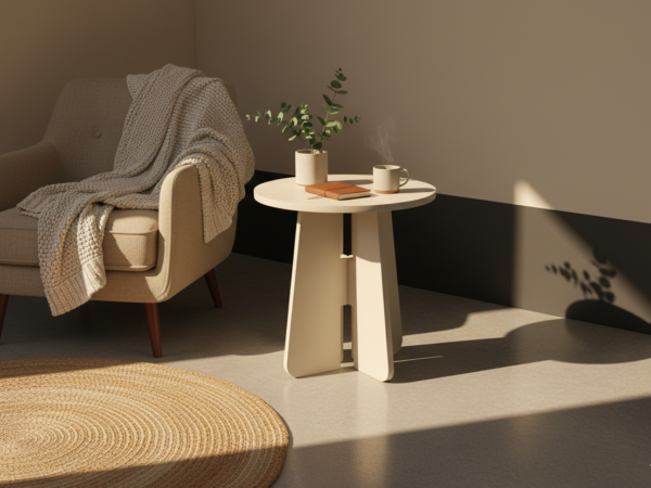 Quadz Corner Table (DIY) - Light Beige