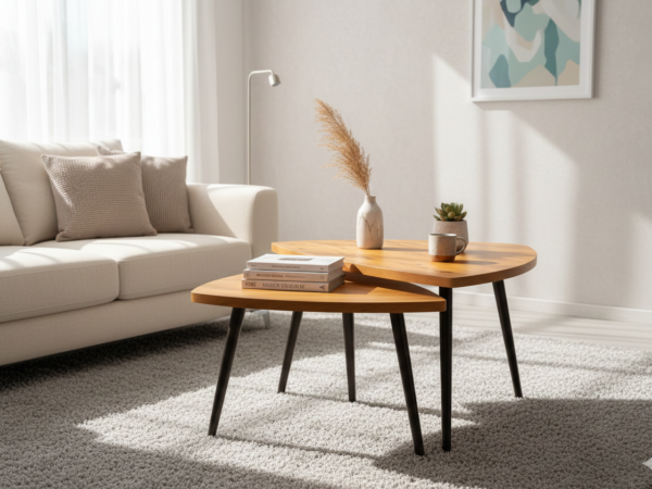 Leaf Nesting Center Table Veneer Finish (Set of 2)