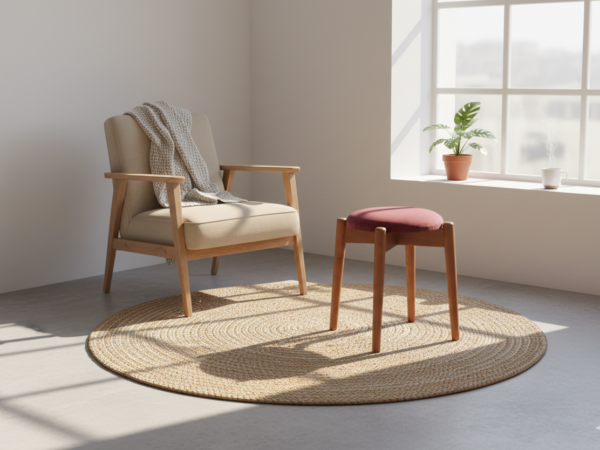 Spider (5051) - Wine Wooden Stool