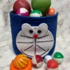 Doraemon premium woven rope basket used for kids toys