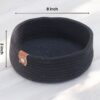 Black Cotton Rope Basket Dimensions 8 Inch Diameter