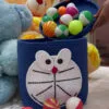 Doraemon premium woven rope basket for kids room storage