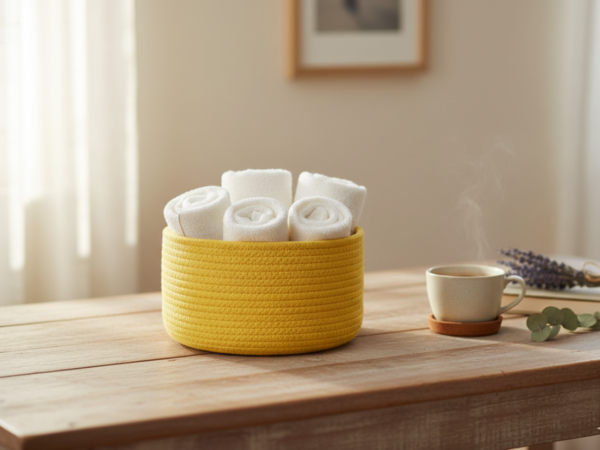 Rope Storage Basket - Yellow (8")