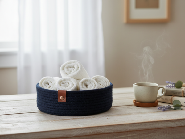 Rope Storage Basket - Black (8")