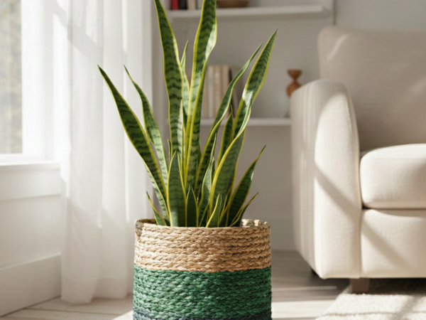 Eco Friendly Handmade Grass Planter - Indigo Blue