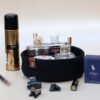 Black Cotton Woven Vanity Tray for Cosmetics and Perfumes