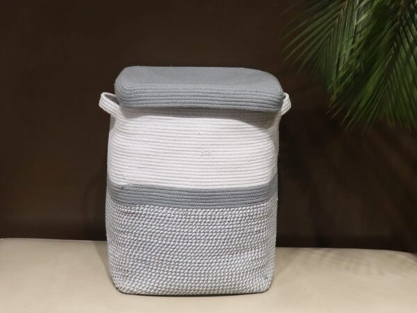 Laundry Bag - Square (Grey and White)