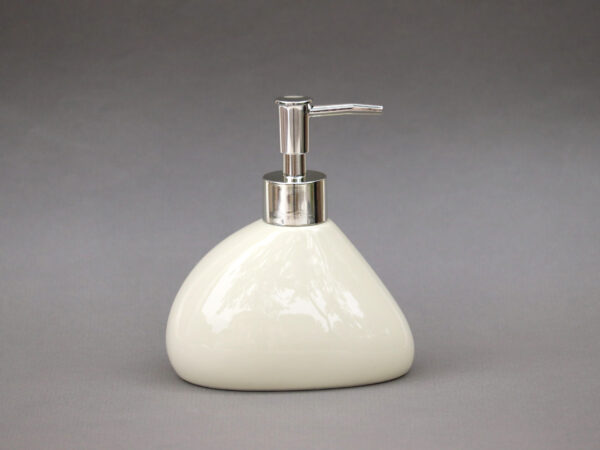 Premium Ceramic Liquid Soap Dispenser White - Pebble