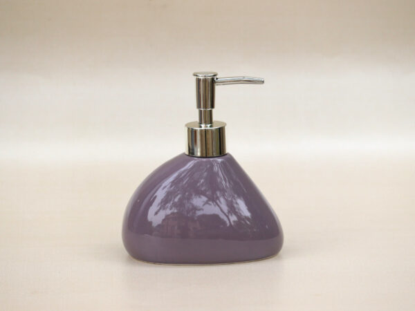 Premium Ceramic Liquid Soap Dispenser Plum Purple - Pebble