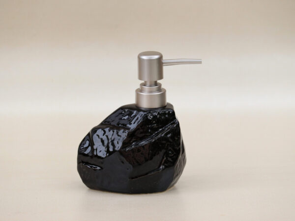 Ceramic Hand Soap Dispenser Black - Rock