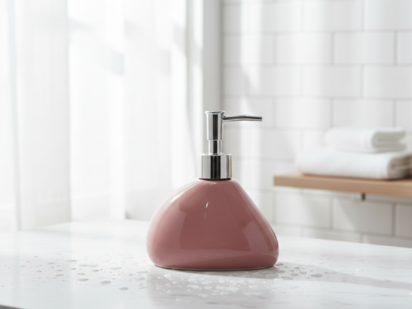 Premium Ceramic Liquid Soap Dispenser Pink - Pebble