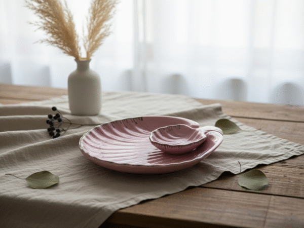 Ceramic Serving Platter - Flora Pink