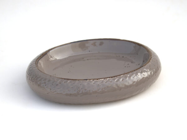 Stoneware Ceramic Serving Platter Oval Grey - Ovalyn