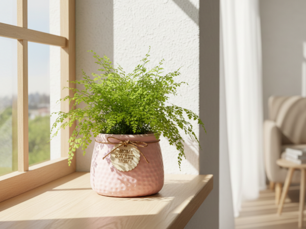 Ceramic Flower Pot Nestleya (Set of 2)- Pastel Pink