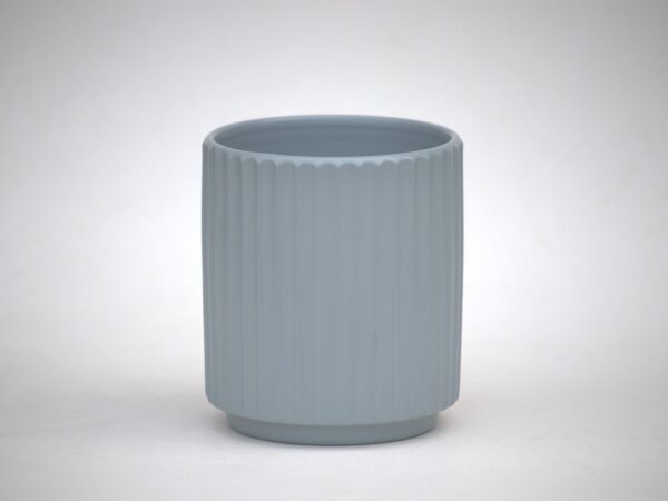 Ceramic Flower Pot Flute - Blue
