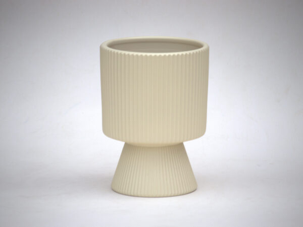 Ceramic Flower Pot Eleve - Ivory