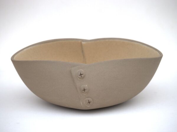 Stoneware Ceramic Serving Bowl Large Beige - Sapphire Mist