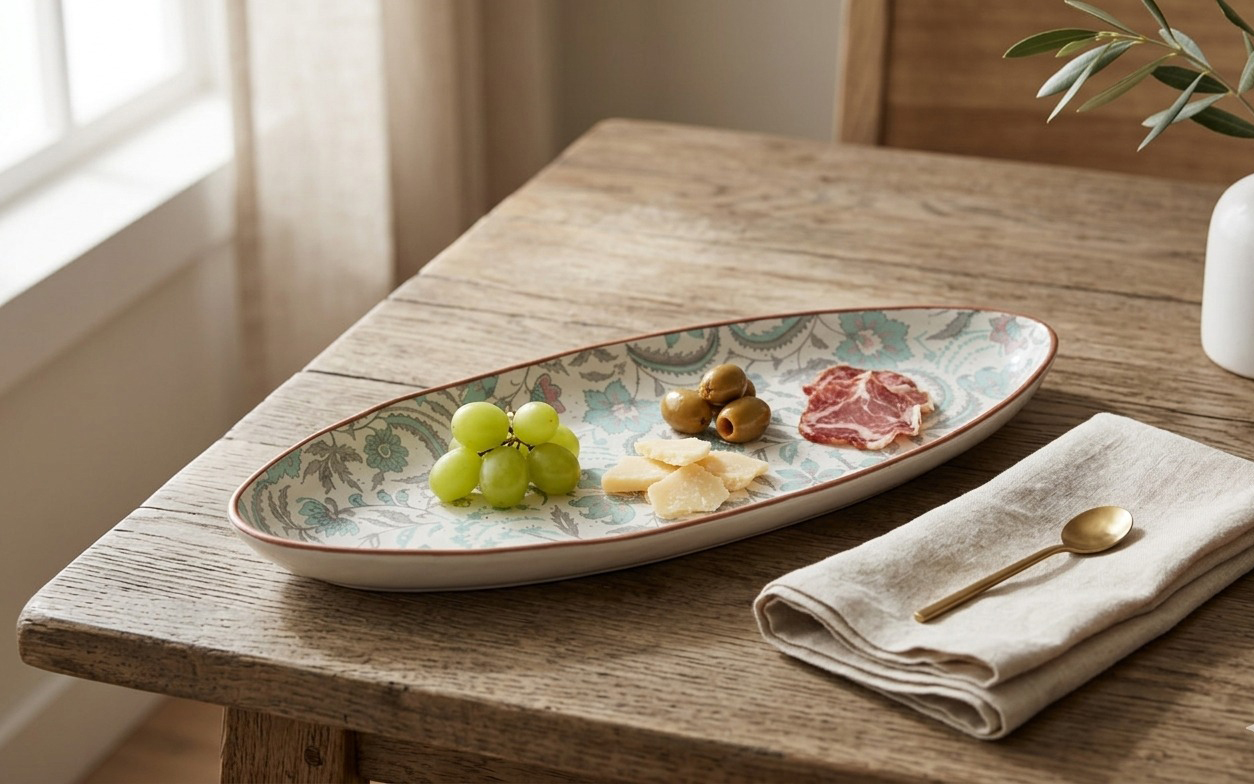 Artella White – Ceramic Serving Platter