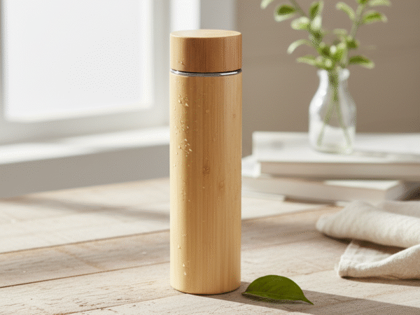 Eco Friendly Bamboo Insulated Flask with Bamboo Lid 750ml