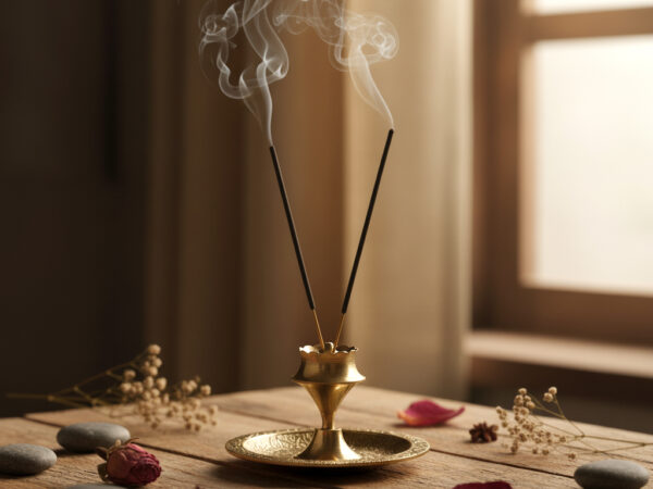 Pure Brass Incense Stick Stand for Pooja & Home Temple Small
