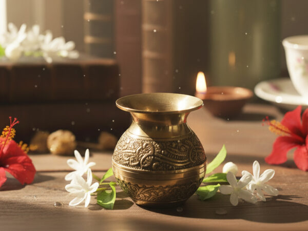 Brass Puja Thali Kalash