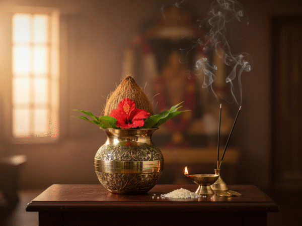 Brass Puja Kalash - Amrit