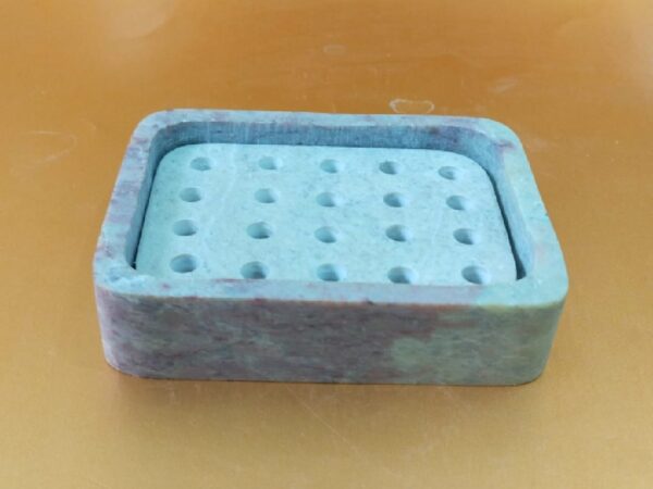 Handcrafted Marble Soap Dish (Rectangular – Perforated )