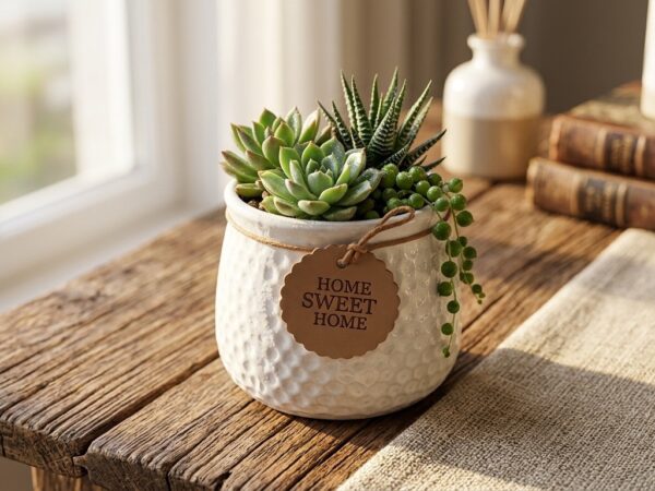 Ceramic Flower Pot Nestleya (Set of 2)- White